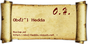 Obál Hedda névjegykártya